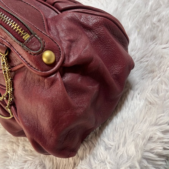 Y2K Juicy Couture Leather Plum Purple Red Handbag - Picture 4 of 7